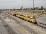 UP SD60Ms leading a Work Train